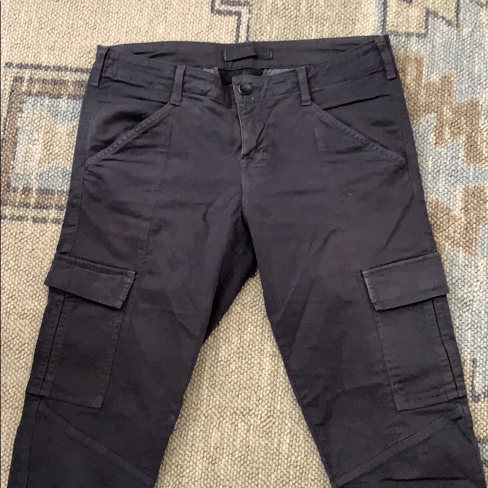 J Brand cargo shark skin gray pants